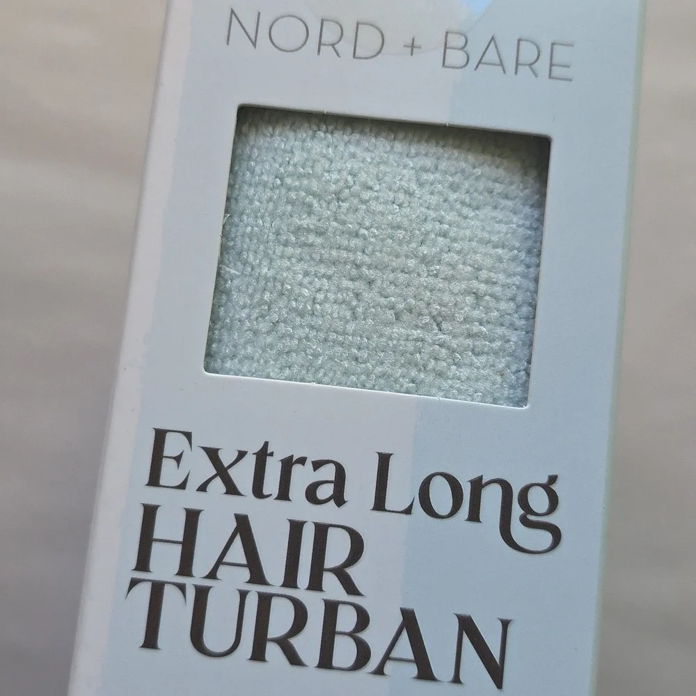 Nord Bare Extra Long Hair Turban in Light Blue NWT